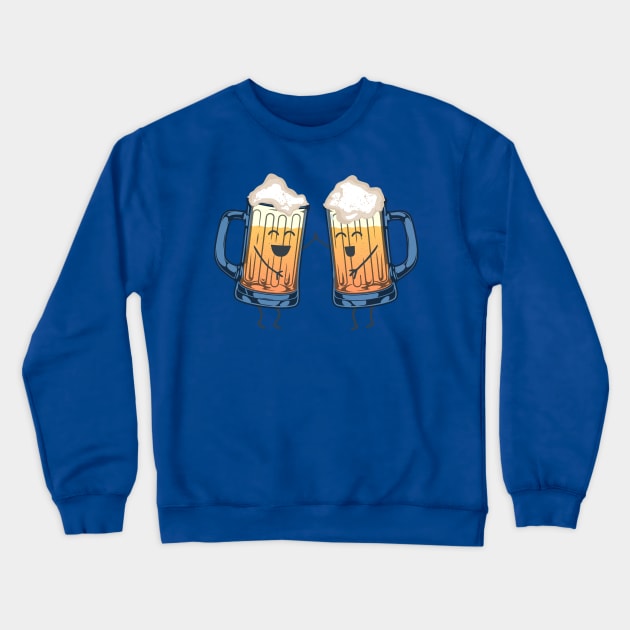 Two pitchers of beer... The Best Buddies Forever Crewneck Sweatshirt by DaveLeonardo